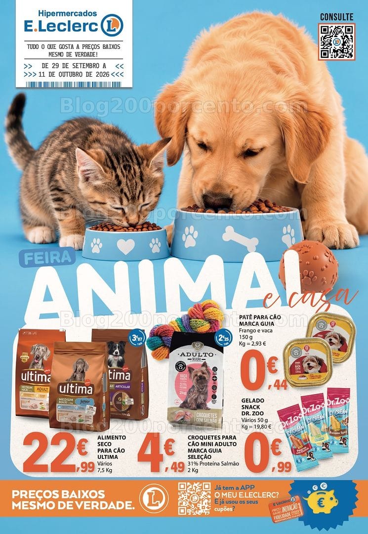 Antevisão Folheto E-LECLERC Especial Feira Animal e Casa Promoções de 29 setembro a 11 outubro