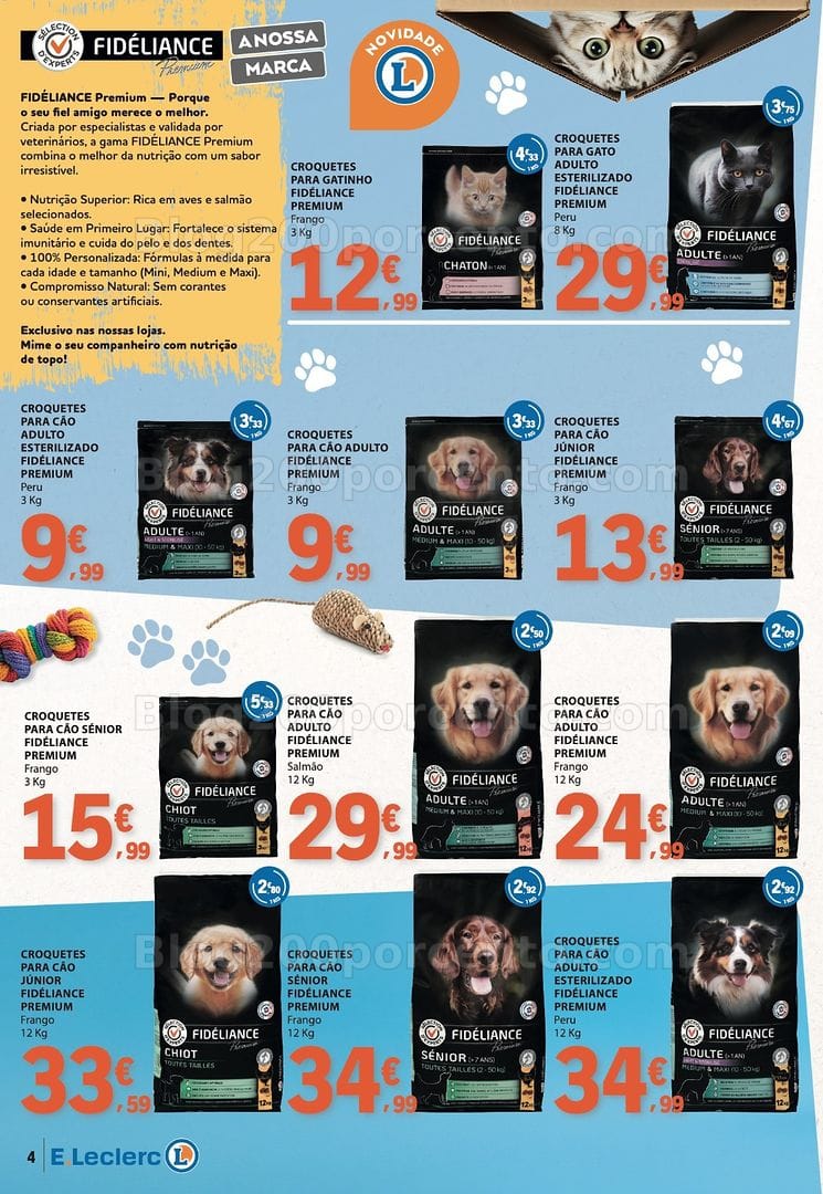 Antevisão Folheto E-LECLERC Especial Casa e Animais Promoções de 29 setembro a 11 outubro