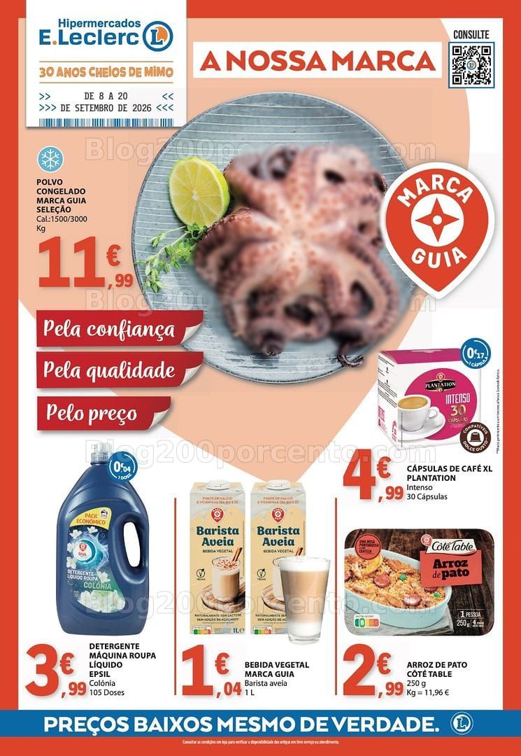 Antevisão Folheto E-LECLERC Especial Marca Guia Promoções de 8 a 20 setembro
