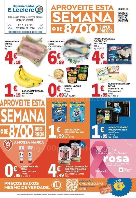 Antevisão Folheto E-LECLERC Promoções de 1 a 7 outubro