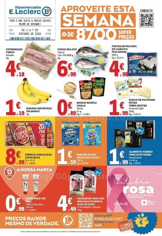 Antevisão Folheto E-LECLERC Promoções de 1 a 7 outubro