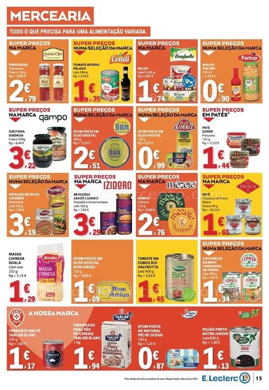 Antevisão Folheto E-LECLERC Promoções de 1 a 7 outubro