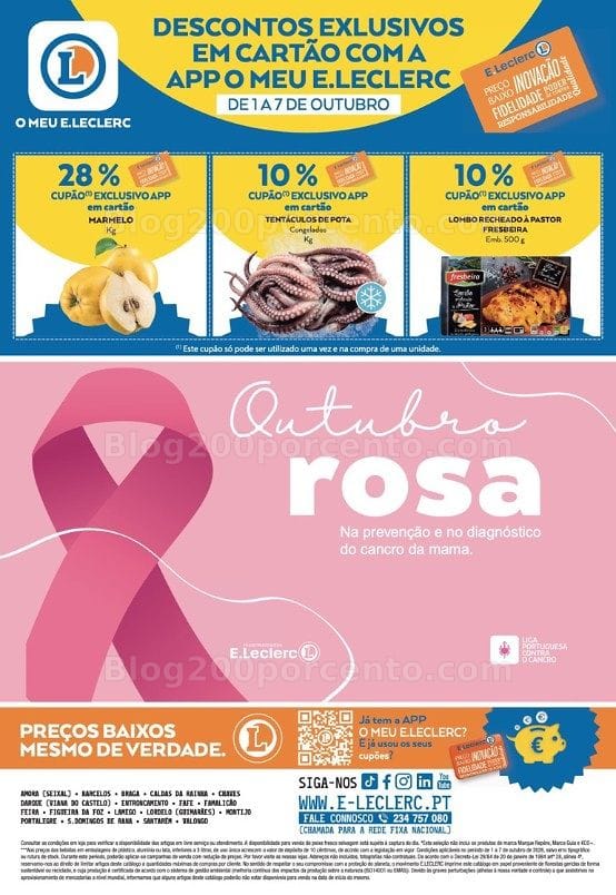 Antevisão Folheto E-LECLERC Promoções de 1 a 7 outubro