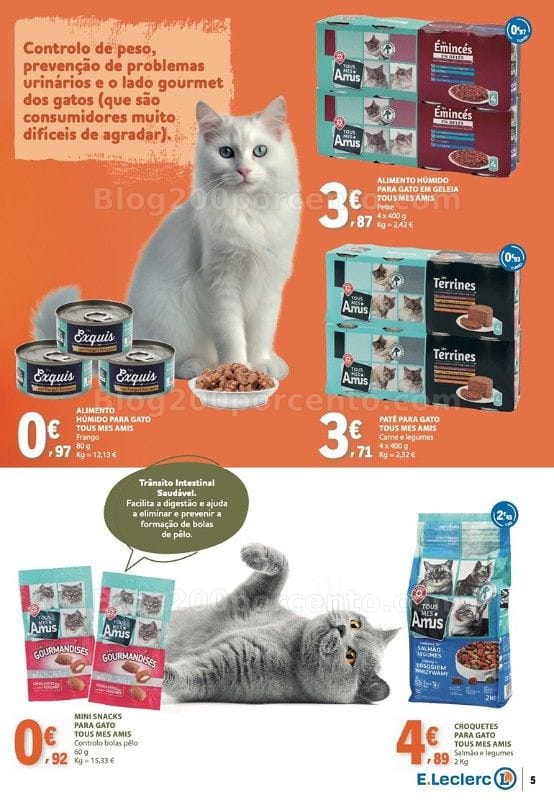Antevisão Folheto E-LECLERC Feira Animal Promoções de 1 a 31 outubro