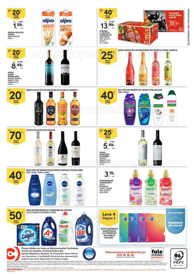 Antevisão Folheto CONTINENTE Promoções Fim de Semana 4 a 7 setembro - Edição Digital