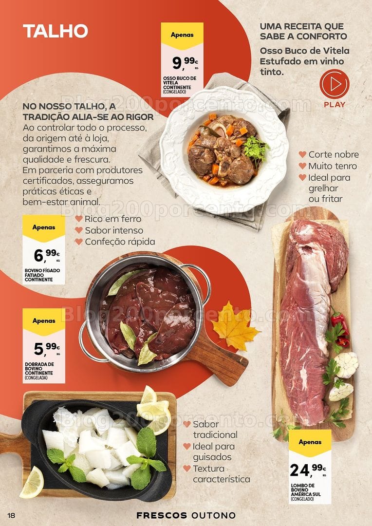 Antevisão Folheto CONTINENTE Frescos de Outono Promoções de 22 setembro a 4 outubro