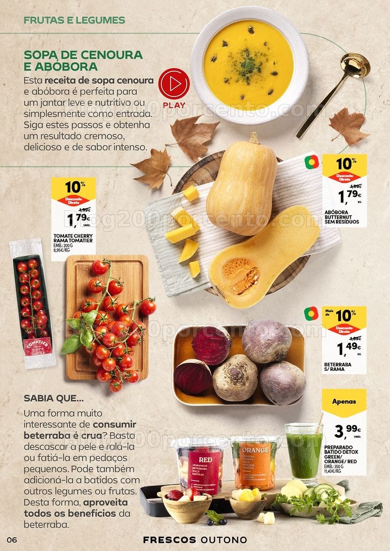 Antevisão Folheto CONTINENTE Frescos de Outono Promoções de 22 setembro a 4 outubro