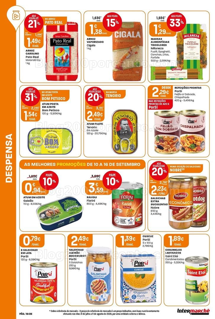 Antevisão Folheto INTERMARCHÉ Contact Promoções de 10 a 16 setembro