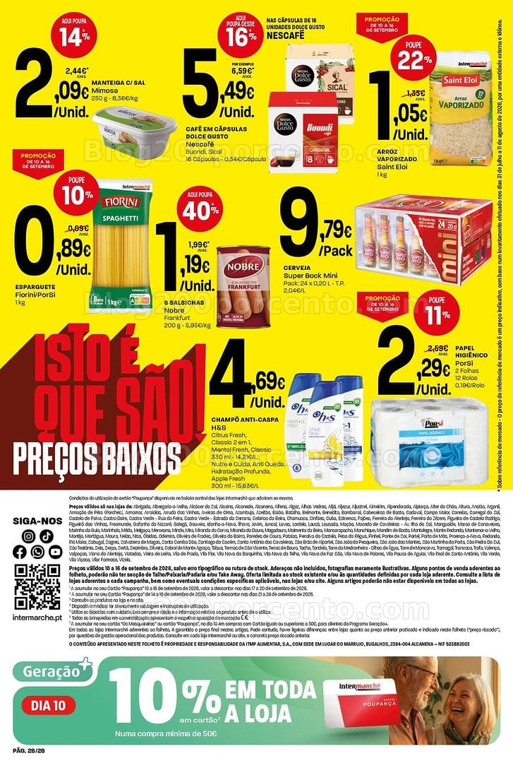 Antevisão Folheto INTERMARCHÉ Contact Promoções de 10 a 16 setembro