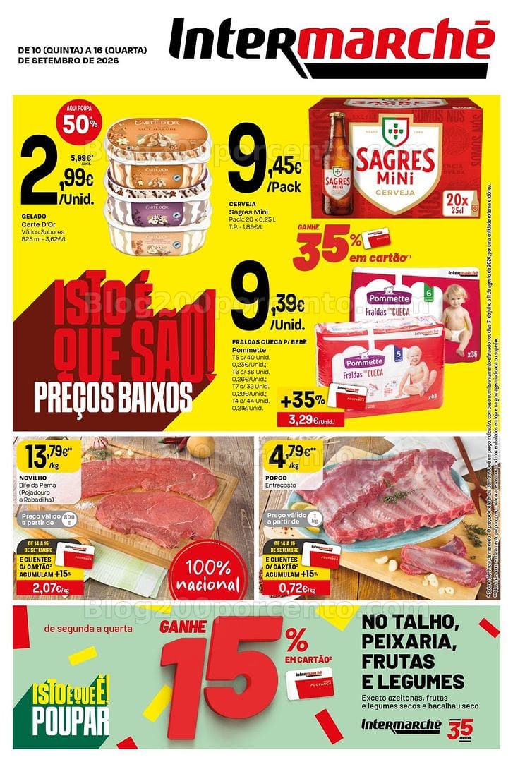 Antevisão Folheto INTERMARCHÉ Super Promoções de 10 a 16 setembro