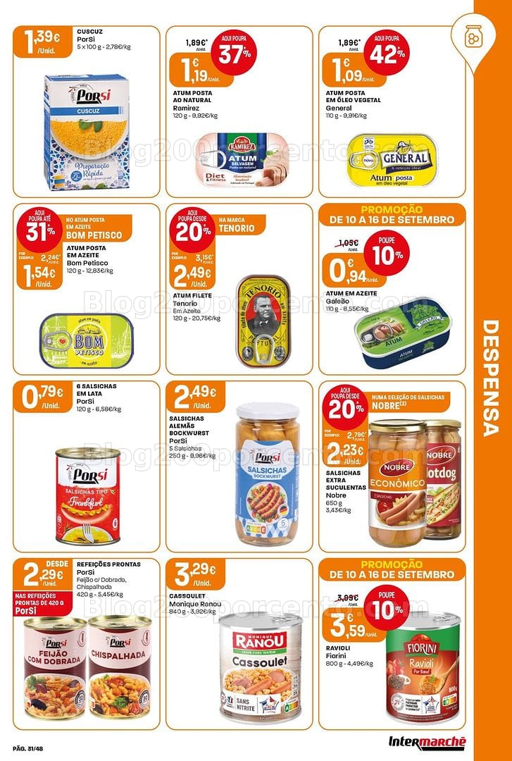 Antevisão Folheto INTERMARCHÉ Super Promoções de 10 a 16 setembro