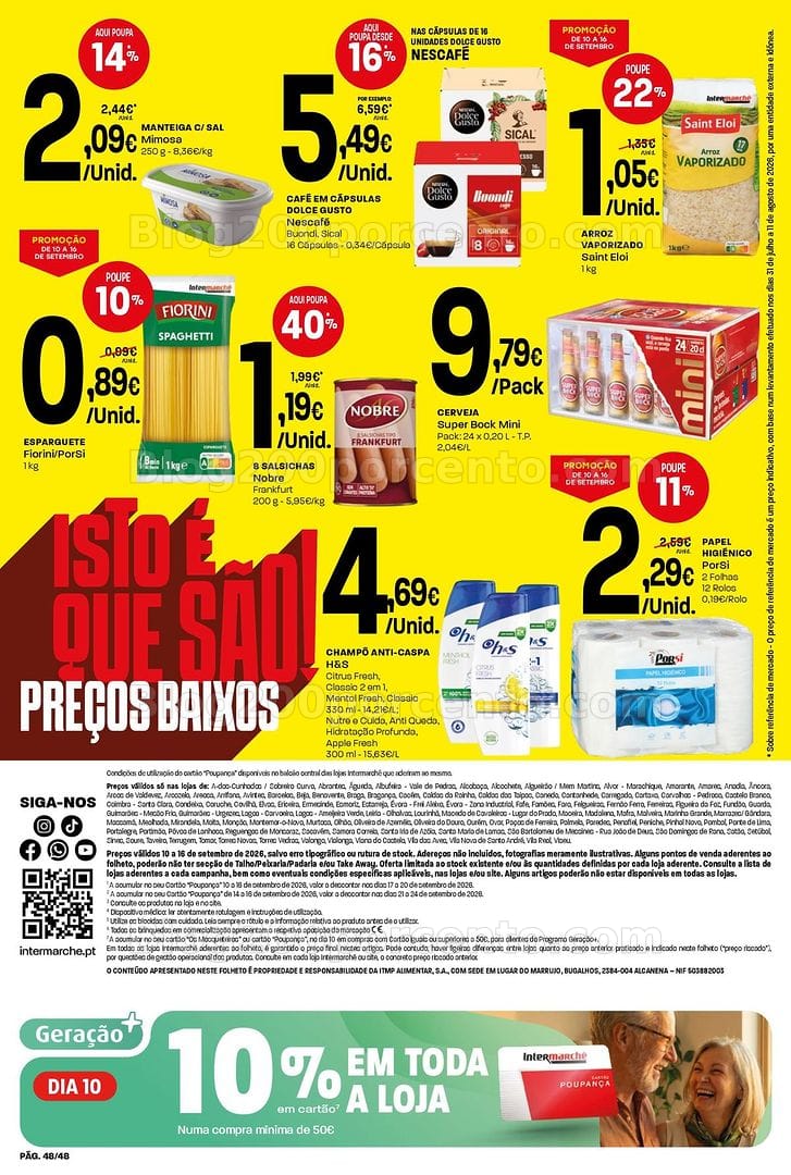 Antevisão Folheto INTERMARCHÉ Super Promoções de 10 a 16 setembro