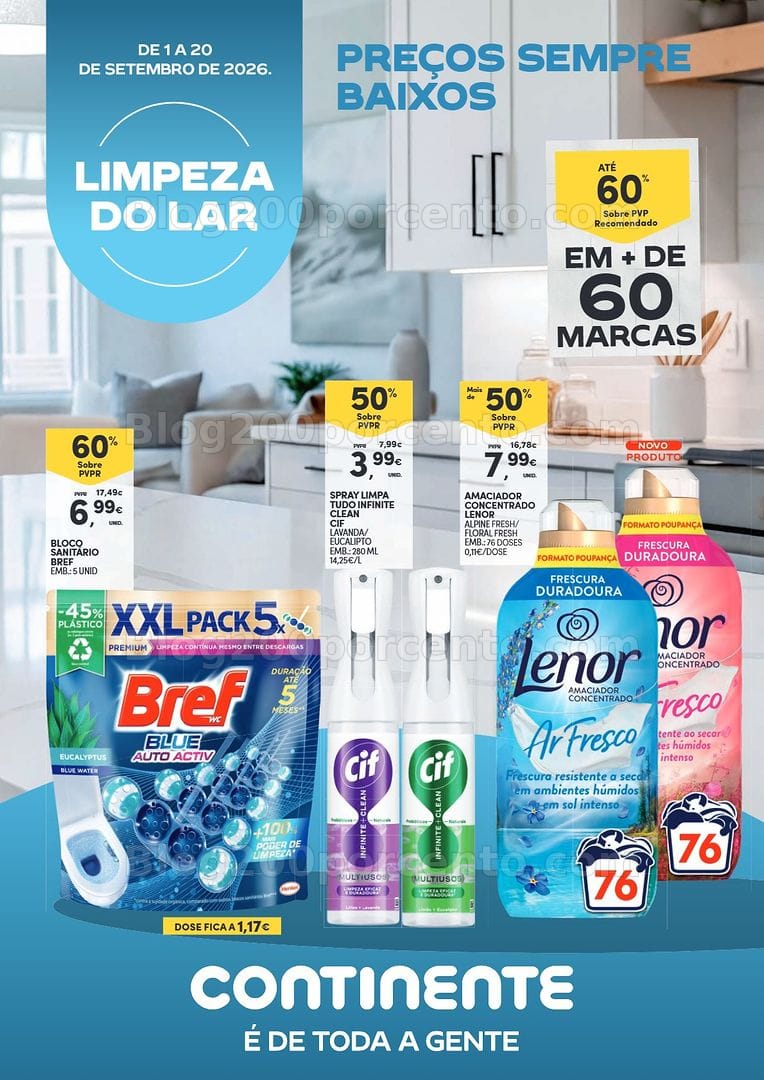 Antevisão Folheto CONTINENTE Limpeza do Lar Promoções de 1 a 20 setembro - Edição Digital