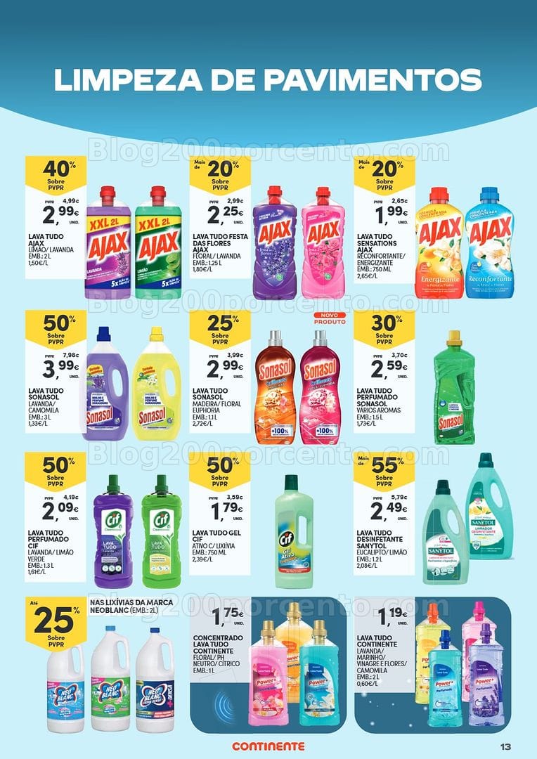 Antevisão Folheto CONTINENTE Limpeza do Lar Promoções de 1 a 20 setembro - Edição Digital