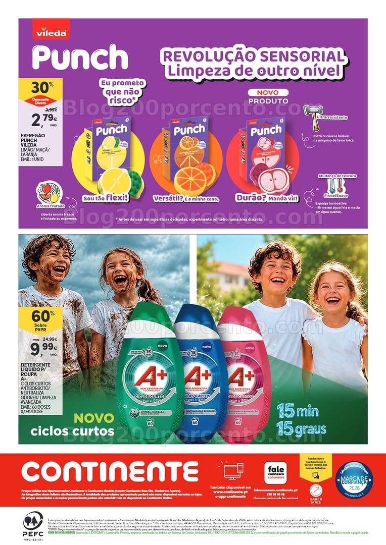 Antevisão Folheto CONTINENTE Limpeza do Lar Promoções de 1 a 20 setembro - Edição Digital