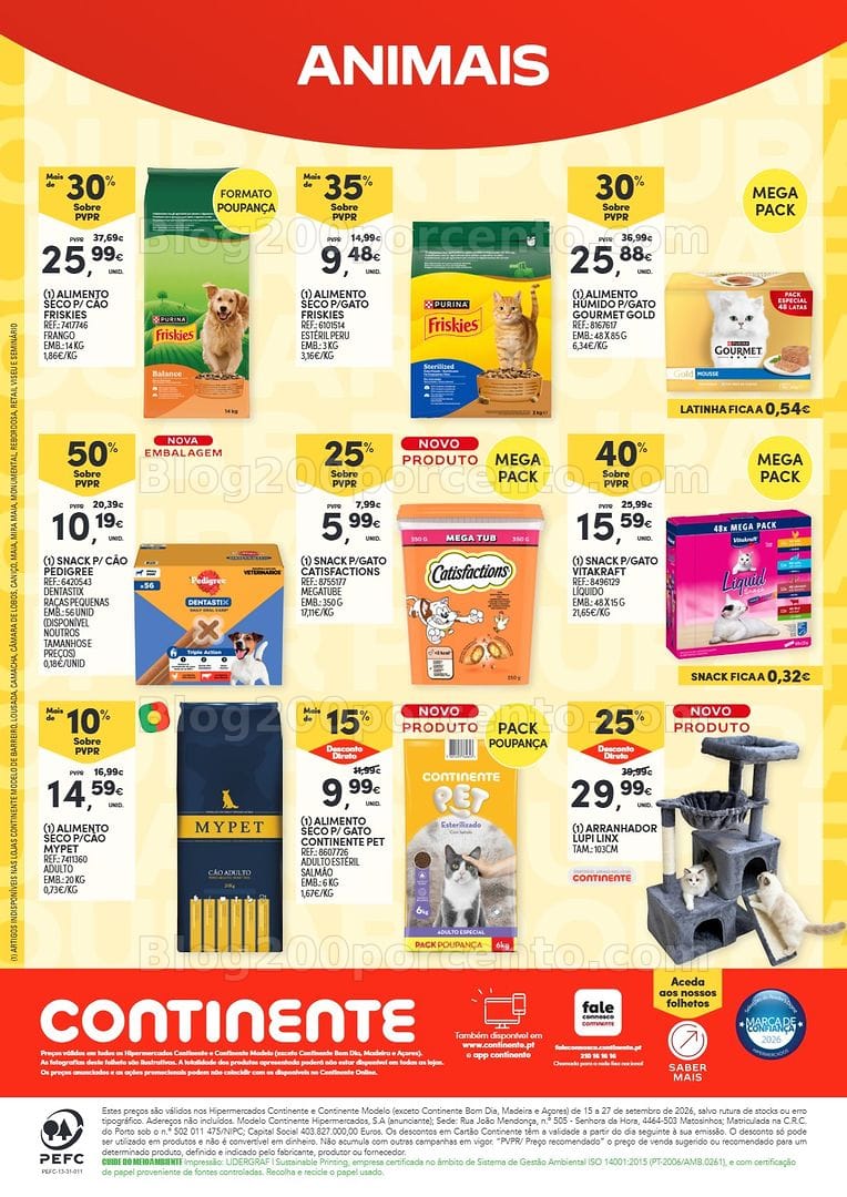 Antevisão Folheto CONTINENTE Especial Formatos Poupança Promoções de 15 a 27 setembro