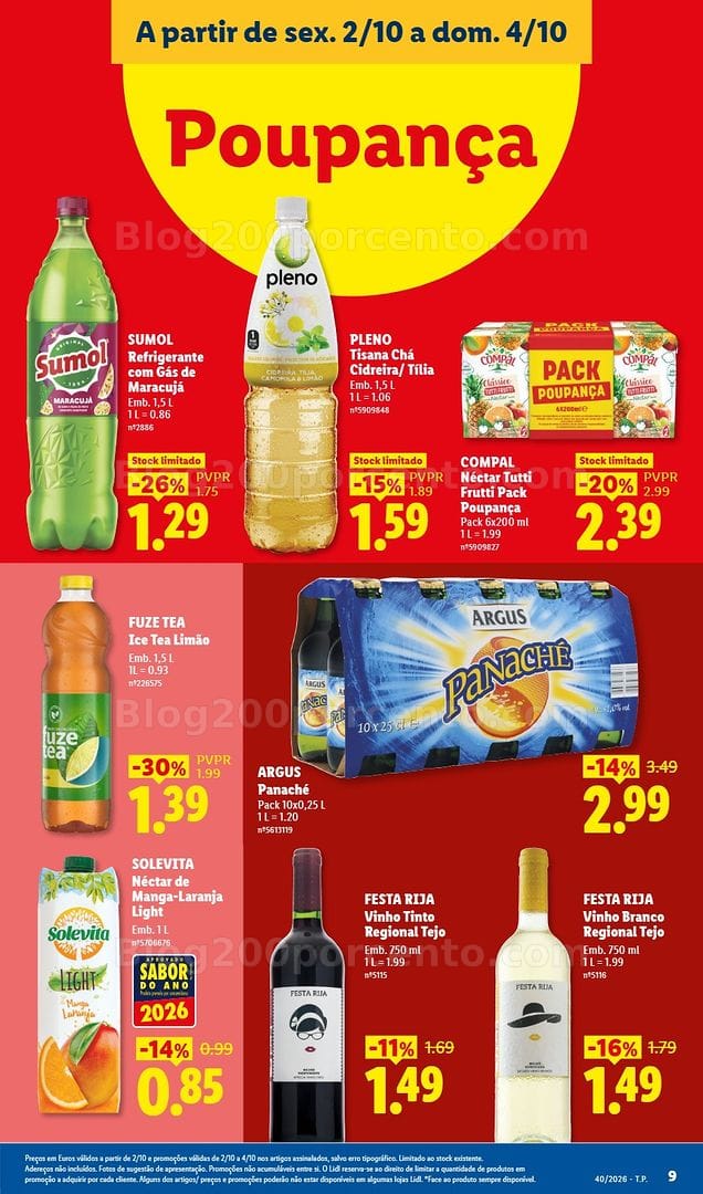 Antevisão Folheto LIDL Promoções Fim de Semana - 2 a 4 outubro - Edição Digital
