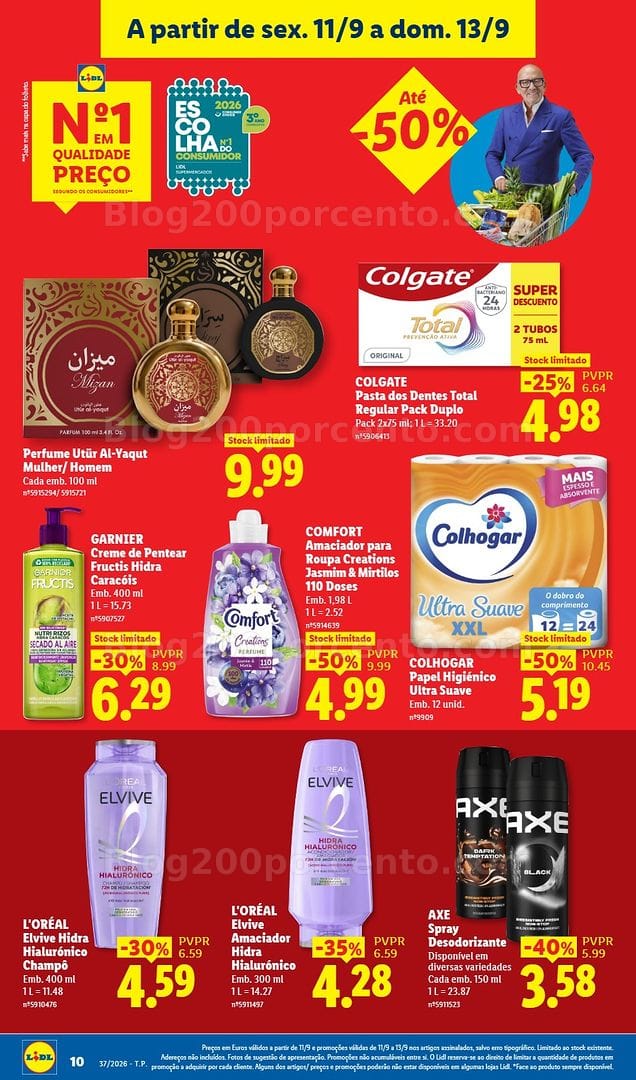 Antevisão Folheto LIDL Promoções Fim de Semana - 11 a 13 setembro