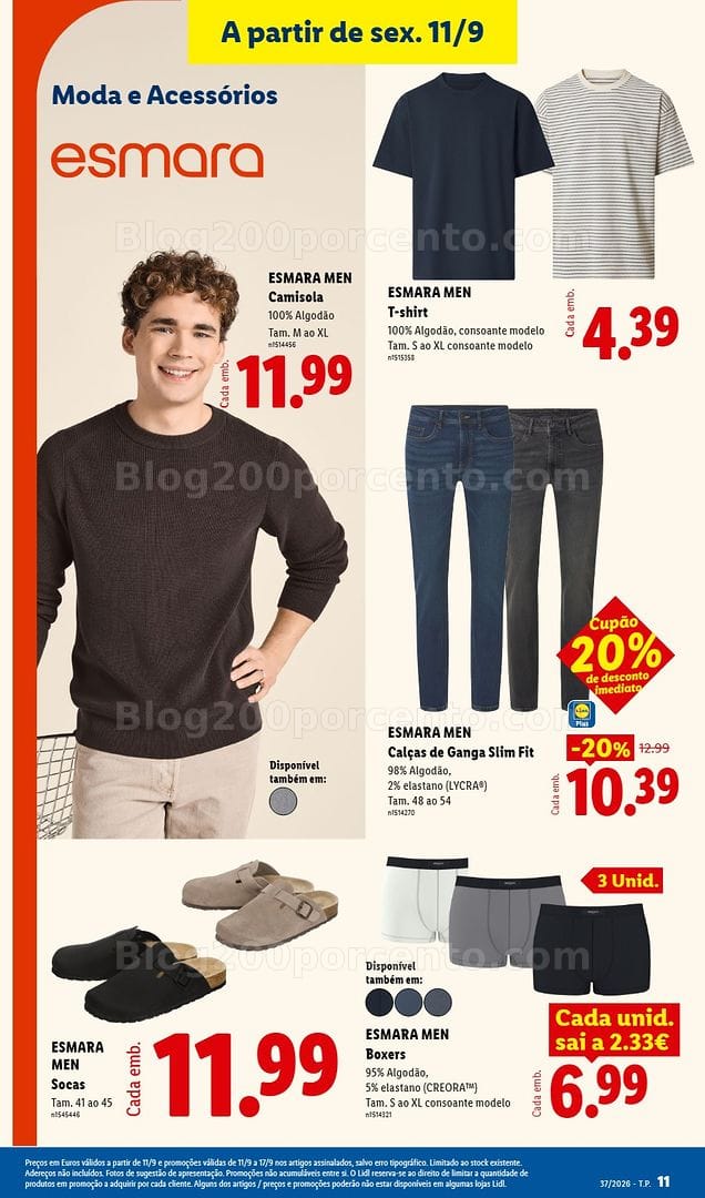 Antevisão Folheto LIDL Promoções Fim de Semana - 11 a 13 setembro