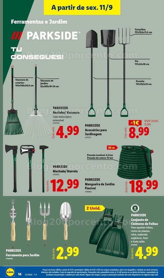 Antevisão Folheto LIDL Promoções Fim de Semana - 11 a 13 setembro