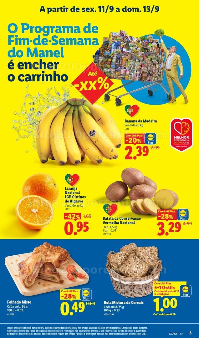 Antevisão Folheto LIDL Promoções Fim de Semana - 11 a 13 setembro