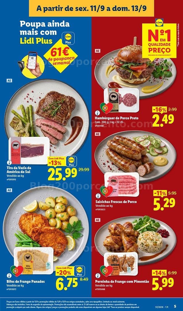 Antevisão Folheto LIDL Promoções Fim de Semana - 11 a 13 setembro