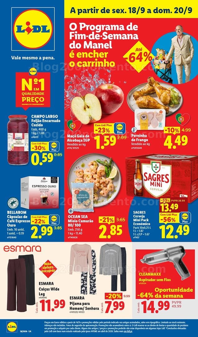Antevisão Folheto LIDL Fim de Semana Promoções a partir de 18 setembro