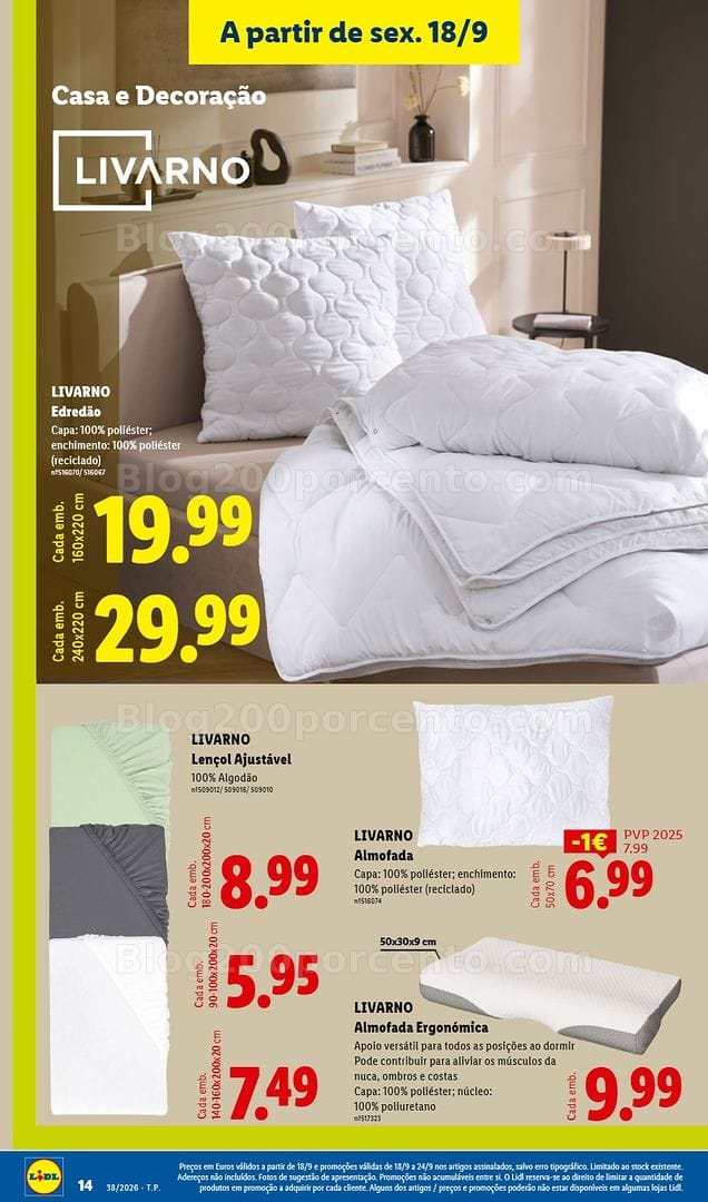 Antevisão Folheto LIDL Fim de Semana Promoções a partir de 18 setembro