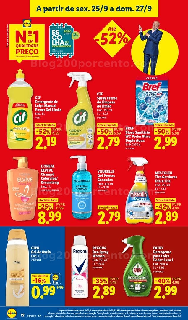 Antevisão Folheto LIDL Promoções Fim de Semana - 25 a 27 setembro