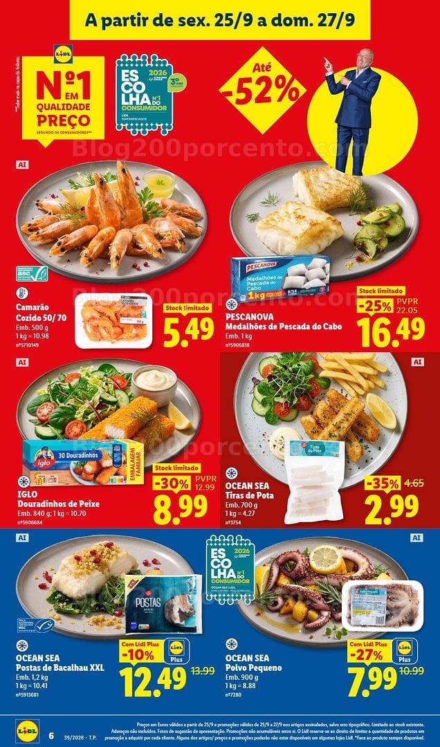 Antevisão Folheto LIDL Promoções Fim de Semana - 25 a 27 setembro