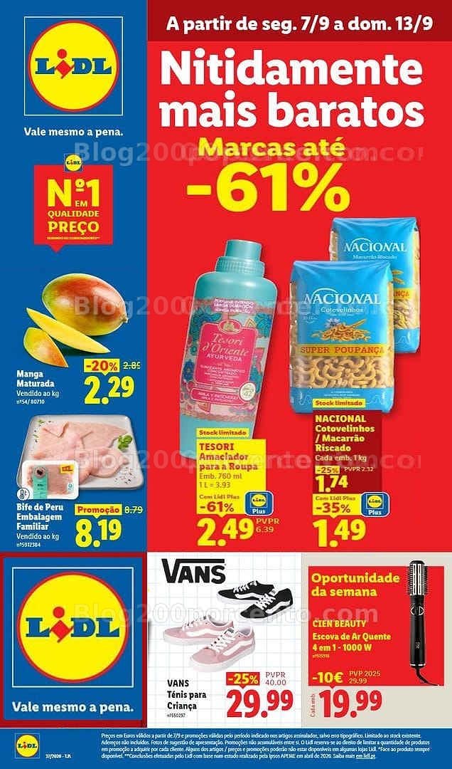 Antevisão Folheto LIDL Promoções de 7 a 13 setembro