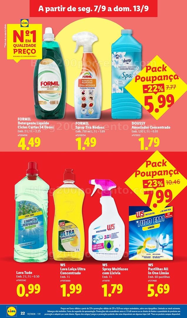 Antevisão Folheto LIDL Especial Higiene e Limpeza Promoções de 7 a 13 setembro