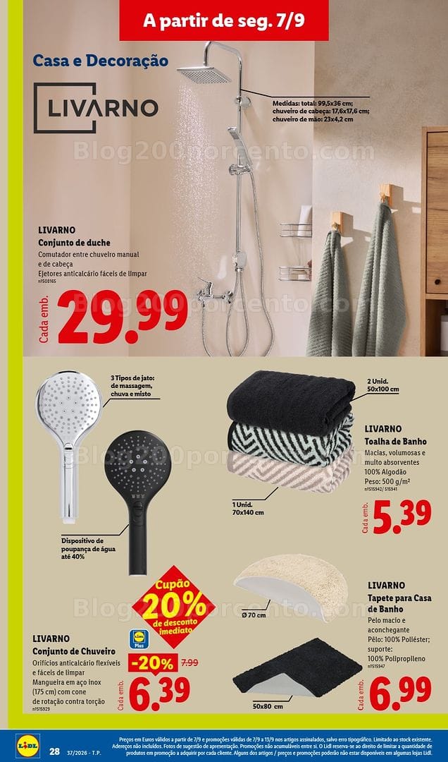 Antevisão Folheto LIDL Bazar Casa e Decoração Promoções de 7 a 13 setembro