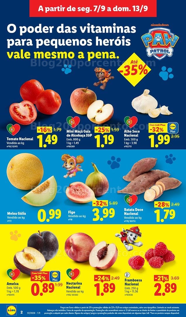 Antevisão Folheto LIDL Frescos Promoções de 7 a 13 setembro