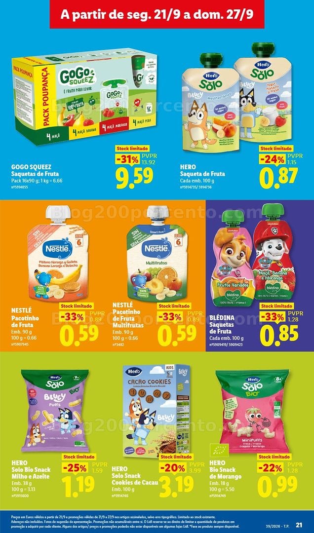 Antevisão Folheto LIDL Promoções de 21 a 27 setembro
