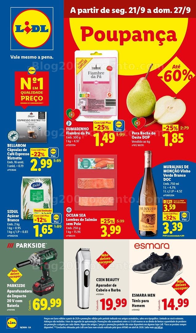 Antevisão Folheto LIDL Promoções de 21 a 27 setembro