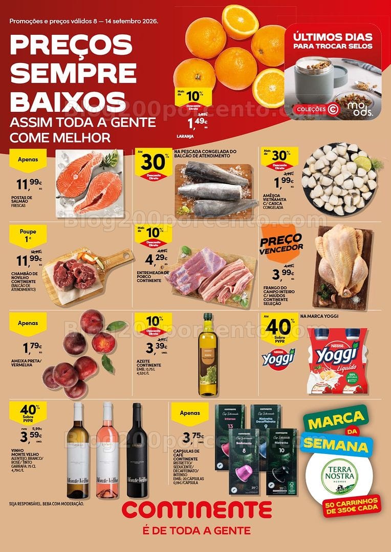 Antevisão Folheto CONTINENTE Promoções de 8 a 14 setembro - Edição Digital