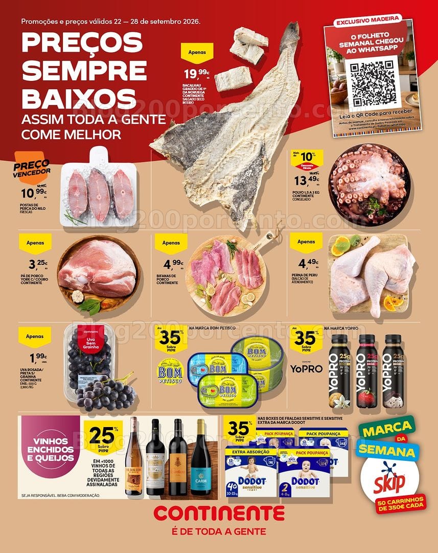 Antevisão Folheto CONTINENTE Madeira Promoções de 22 a 28 setembro