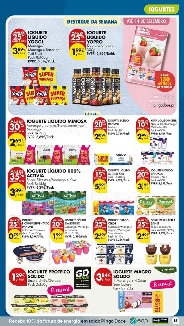 Antevisão Folheto PINGO DOCE Promoções Fim de Semana - 3 a 6 setembro
