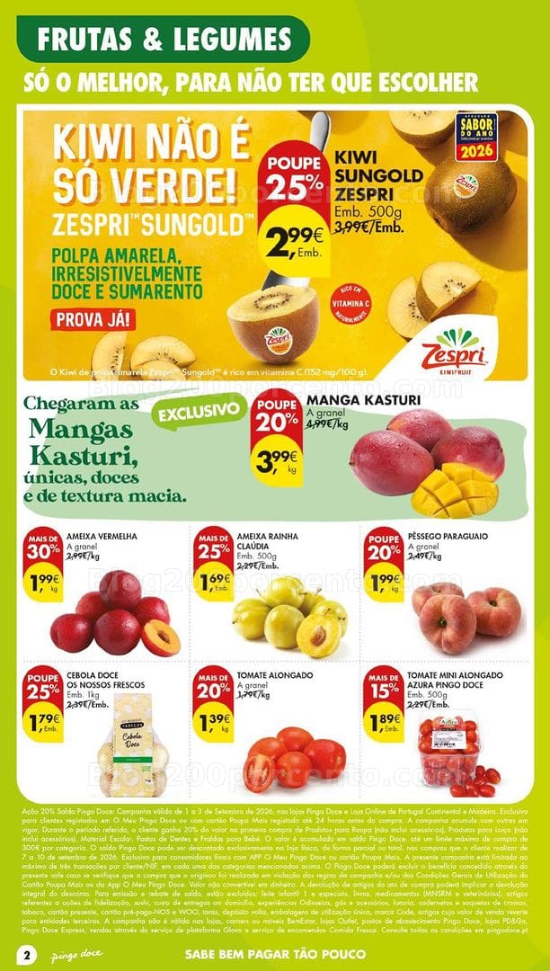 Antevisão Folheto PINGO DOCE Promoções Fim de Semana - 3 a 6 setembro