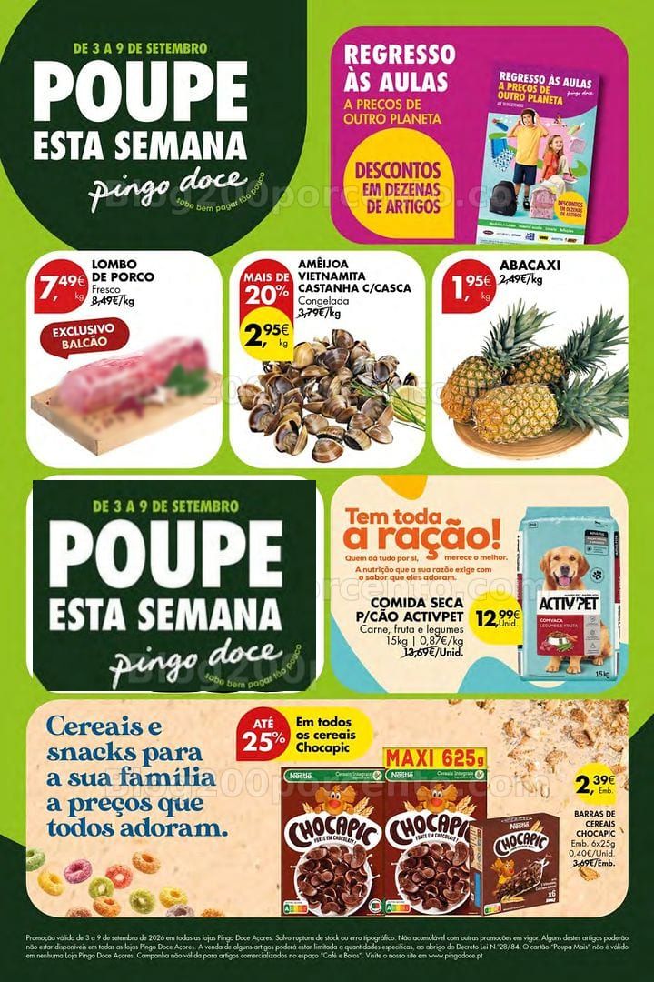 Antevisão Folheto PINGO DOCE Açores Promoções de 3 a 9 setembro