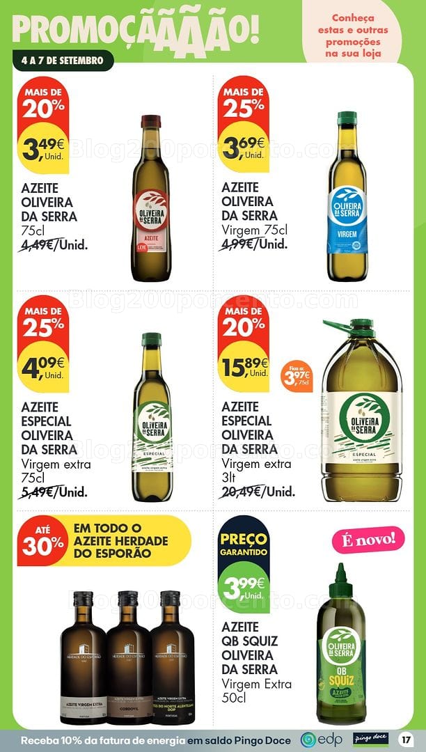 Antevisão Folheto PINGO DOCE Promoções Fim de Semana - 3 a 7 setembro