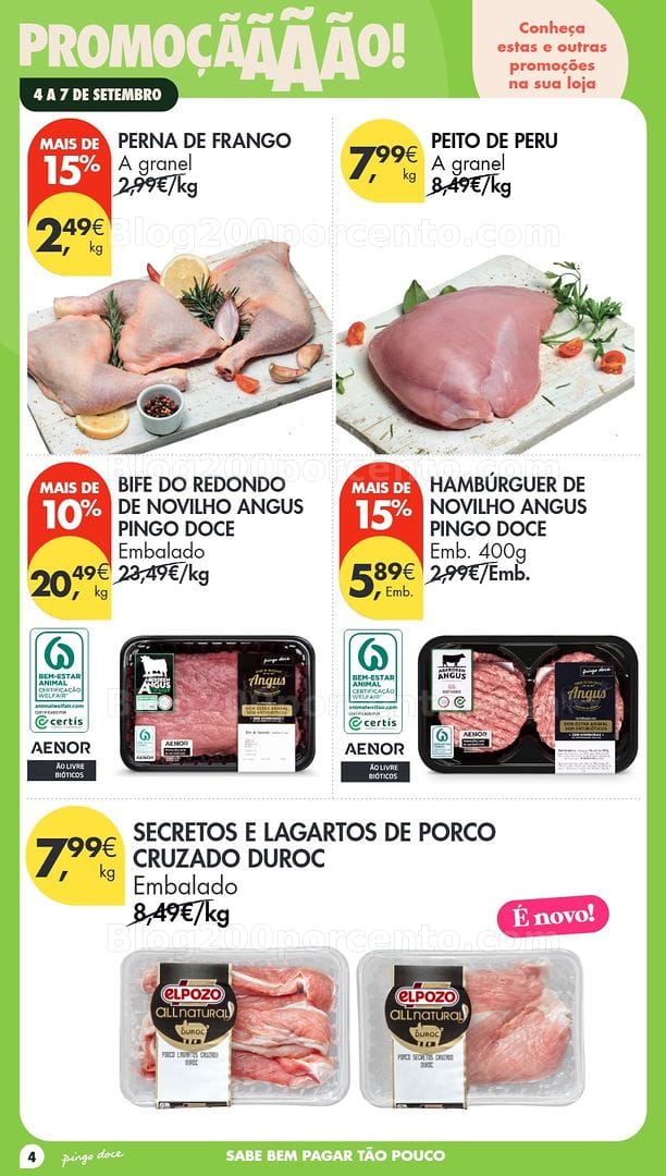 Antevisão Folheto PINGO DOCE Promoções Fim de Semana - 3 a 7 setembro