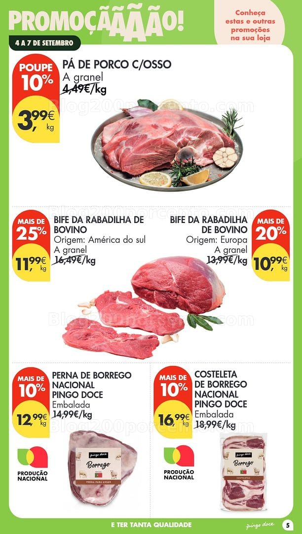 Antevisão Folheto PINGO DOCE Promoções Fim de Semana - 4 a 7 setembro