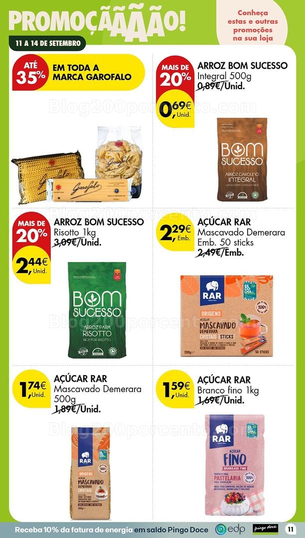 Antevisão Folheto PINGO DOCE Promoções Fim de Semana - 11 a 13 setembro