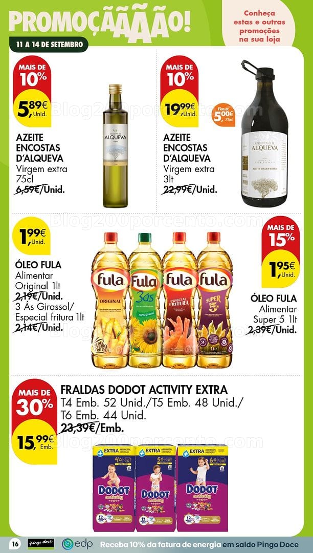 Antevisão Folheto PINGO DOCE Promoções Fim de Semana - 11 a 13 setembro