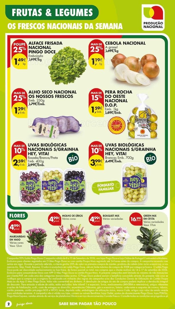 Antevisão Folheto PINGO DOCE Frescos Promoções de 8 a 14 setembro