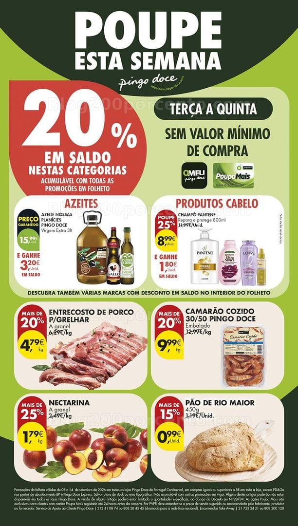 Antevisão Folheto PINGO DOCE Promoções de 8 a 14 setembro - Edição Digital
