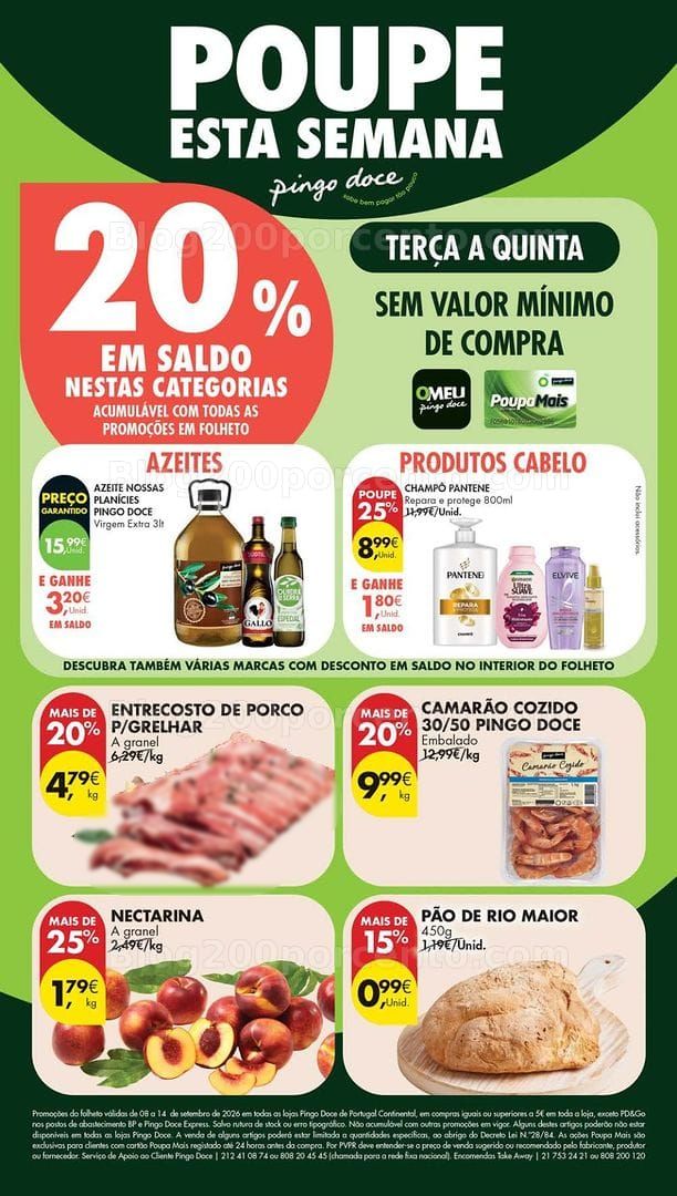 Antevisão Folheto PINGO DOCE Lojas Pequenas Promoções de 8 a 14 setembro