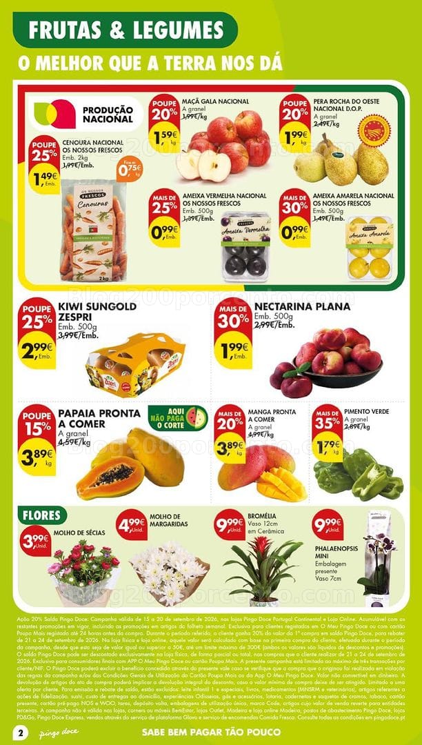 Antevisão Folheto PINGO DOCE Frescos Promoções de 15 a 21 setembro